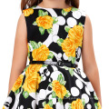 Kate Kasin Kinder Audrey &#39;Vintage Divinity 50&#39;s Kleid Vintage Retro Baumwolle Blumenmuster Mädchen Vintage Kleid KK000250-6